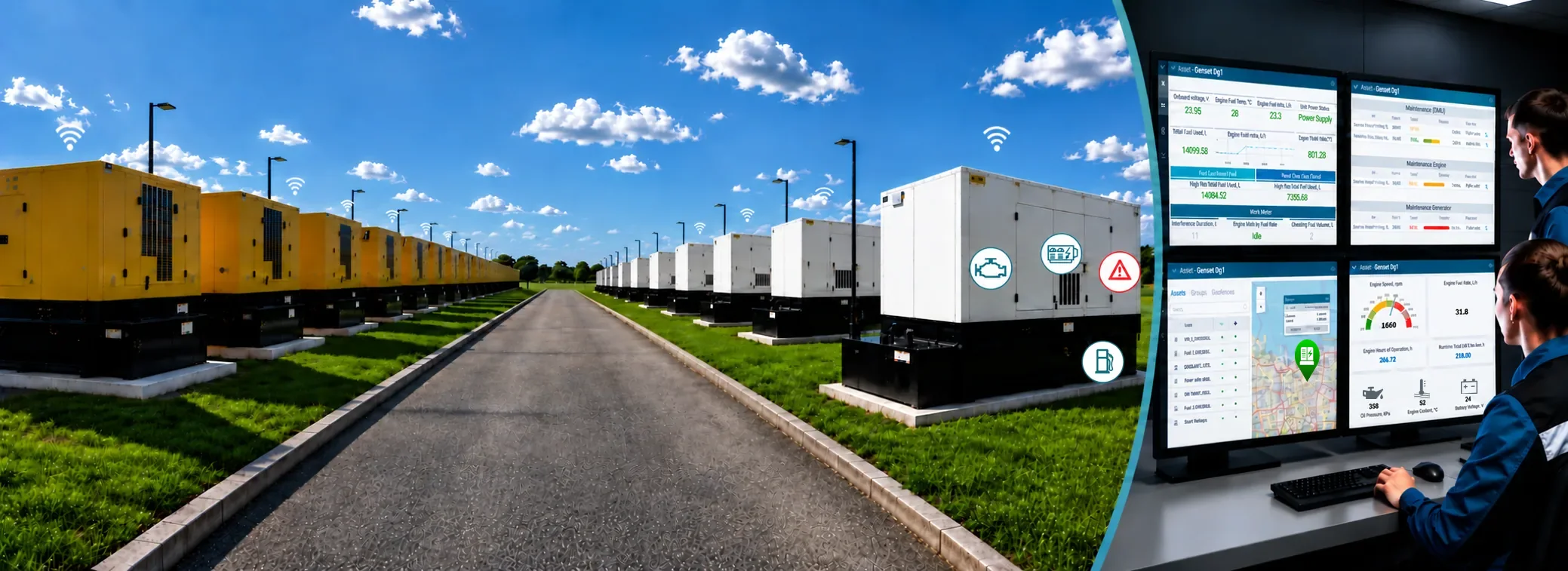 Generator fleet and UNUM monitoring dashboards